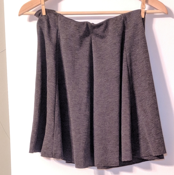 Zara Grey Raw Edge Stretch Mini Skirt Large - Picture 6 of 7